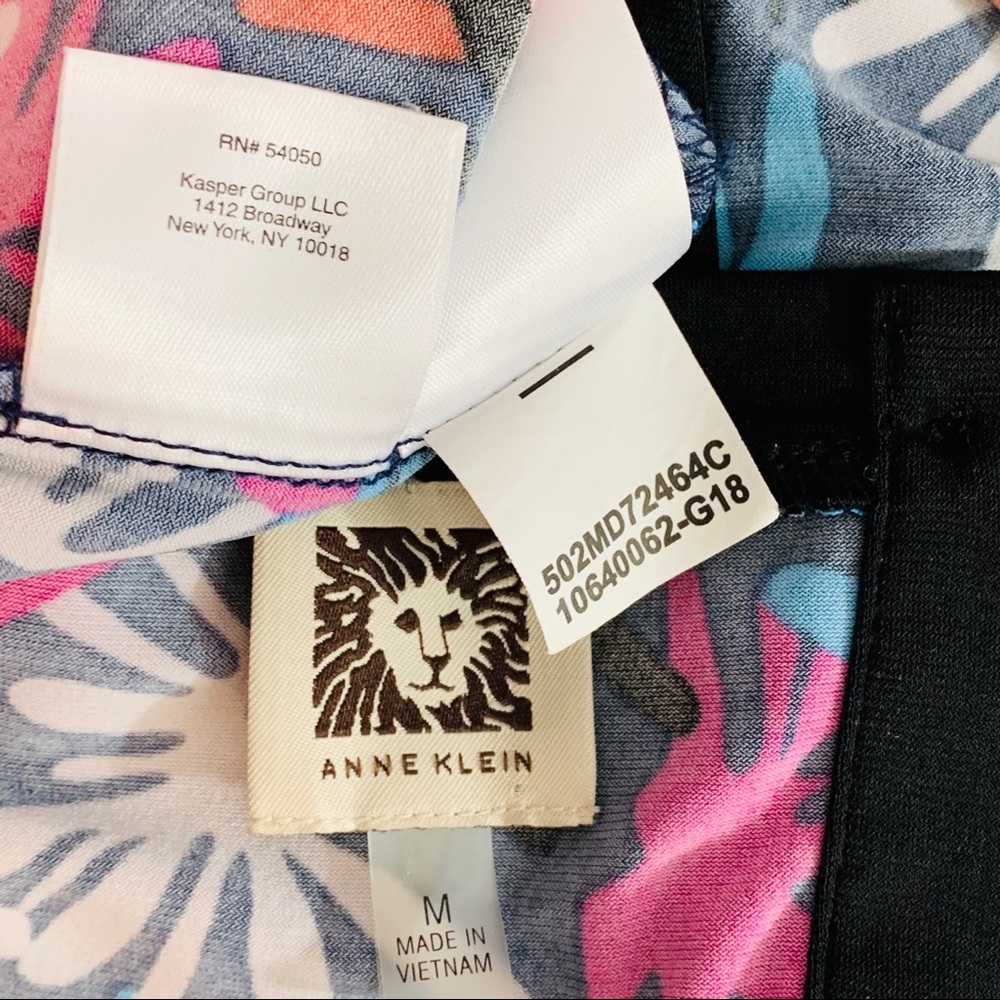 Anne Klein / Black Pink Blue Purple Orange White - Picture 7 of 8